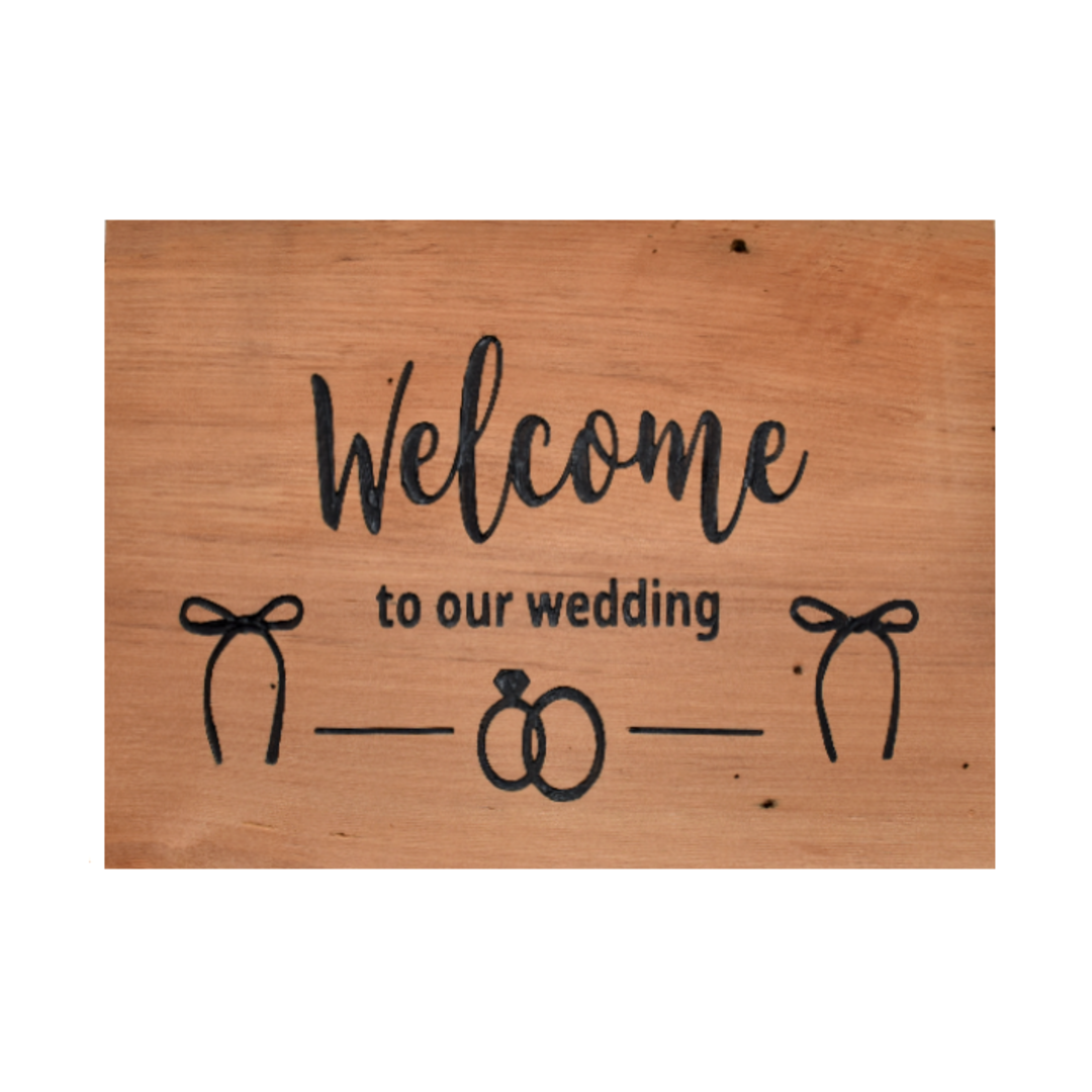 Matai 'Welcome To Our Wedding' Sign image 0